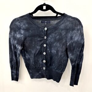 Y2K edgy Gap tie dye/watervolor “shrunken” cardigan